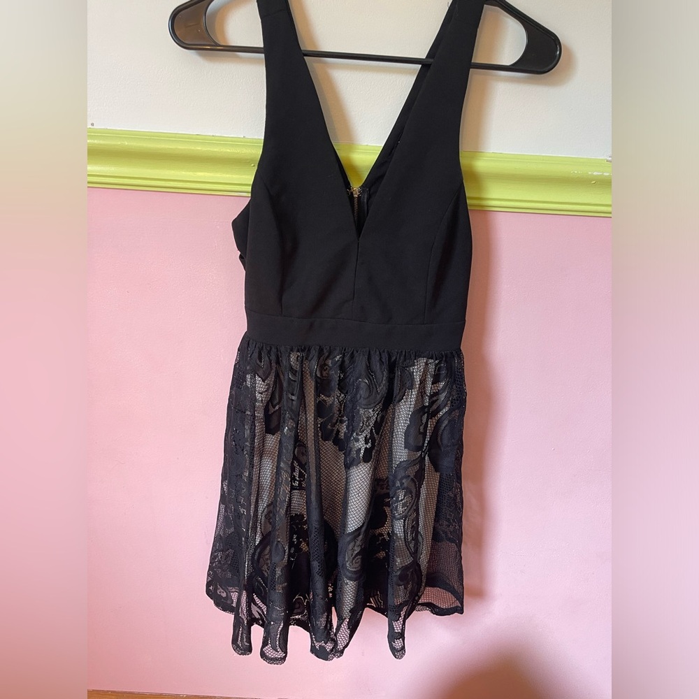 Black lace dress